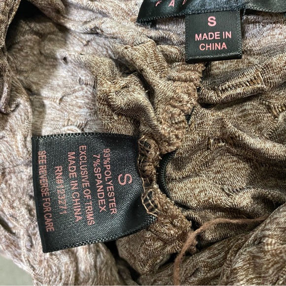 Scrunch Butt Leggings Hide Cellulite Patterned Textured Small Women’s Tan Brown - Picture 9 of 10